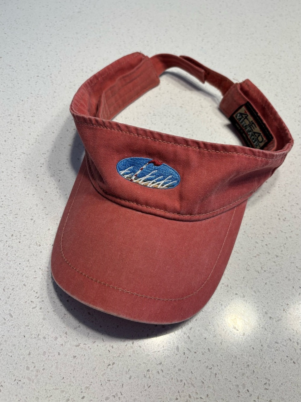 Vintage Nantucket Golf Club, Nantucket red golf visor with  Logo Patch